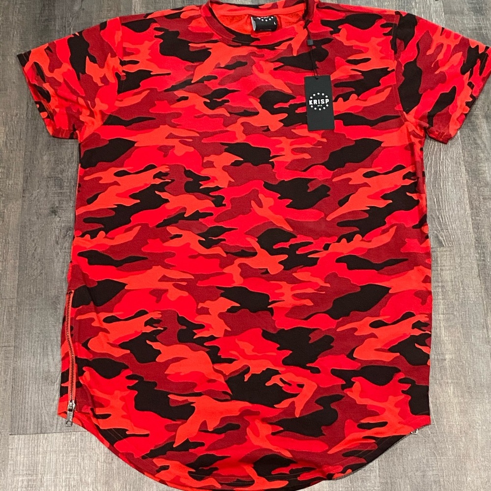 Krisp Red Camo Short Sleeved Shirtt